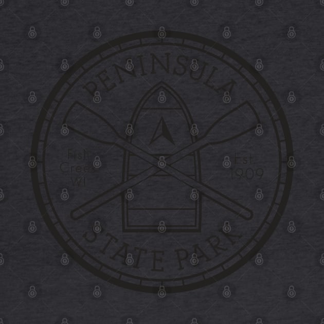 Peninsula State Park T-Shirt - Monochrome by FuzzFace Designs